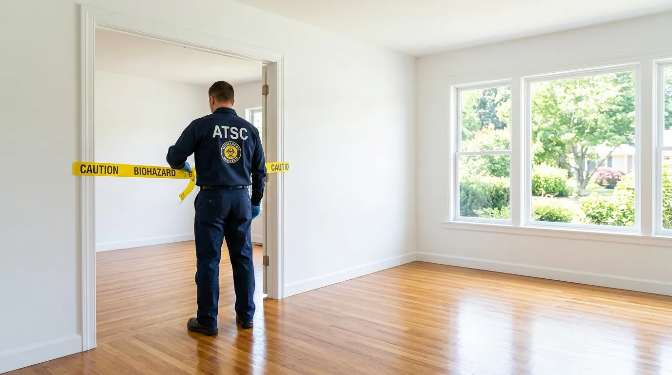 Certified biohazard cleanup crew performing Crime Scene Cleanup in Parlier